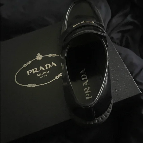 Prada Glossy Black Loafers